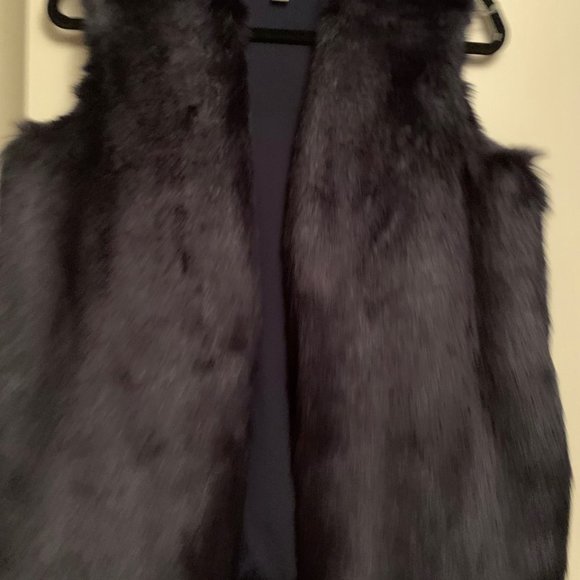 Blue Faux Fur Vest - Picture 3 of 4